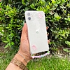 Eiroo Gummy iPhone 11 Pro Max Pembe Ayck Kiiye zel simli effaf Ultra Koruma Klf - Resim: 4