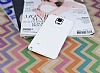 Eiroo Honeycomb Samsung N9100 Galaxy Note 4 Beyaz Silikon Klf - Resim: 1