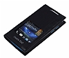 HTC Desire 500 Gizli Mknatsl Pencereli Siyah Deri Klf - Resim: 2