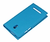 HTC Desire 500 Gizli Mknatsl Pencereli Mavi Deri Klf - Resim: 1