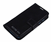 Eiroo HTC Desire 500 Standl Czdanl Siyah Deri Klf - Resim: 4