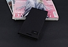 HTC Desire 820 Gizli Mknatsl Yan Kapakl Siyah Deri Klf - Resim: 1