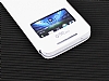Eiroo HTC One mini Pencereli nce Yan Kapakl Beyaz Deri Klf - Resim: 2