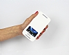 Eiroo HTC One mini Pencereli nce Yan Kapakl Beyaz Deri Klf - Resim: 1
