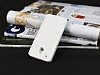 Eiroo HTC One mini Pencereli nce Yan Kapakl Beyaz Deri Klf - Resim: 3