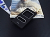 Huawei P8 Lite Gizli Mknatsl ereveli Siyah Deri Klf - Resim: 1