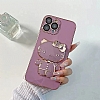 Eiroo iPhone 11 Aynal Kitty Standl Mor Silikon Klf - Resim: 8