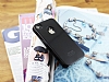 Eiroo iPhone 4 / 4S Sert Parlak Siyah Rubber Klf - Resim: 1
