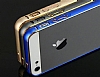 Eiroo iPhone SE / 5 / 5S Metal Bumper ereve Silver Klf - Resim: 1