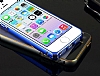 Eiroo iPhone SE / 5 / 5S Metal Bumper ereve Silver Klf - Resim: 2