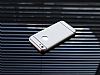 Eiroo iPhone SE / 5 / 5S Metal Kenarl Beyaz Rubber Klf - Resim: 3