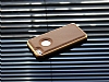 Eiroo iPhone SE / 5 / 5S Metal Kenarl Gold Deri Klf - Resim: 2