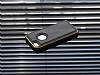 Eiroo iPhone SE / 5 / 5S Metal Kenarl Siyah Deri Klf - Resim: 2