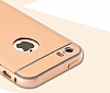 Eiroo iPhone SE / 5 / 5S Metal Kenarl Gold Rubber Klf - Resim: 7