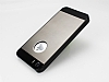 Eiroo iPhone SE / 5 / 5S Dark Silver Metal Klf - Resim: 1