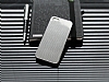 Eiroo iPhone SE / 5 / 5S Silver Metal Kenarl Gri Rubber Klf - Resim: 1