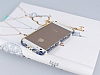 Eiroo iPhone SE / 5 / 5S Seramik Tal Metal Bumper ereve Mavi Klf - Resim: 1