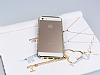 Eiroo iPhone SE / 5 / 5S Seramik Tal Metal Bumper ereve Mavi Klf - Resim: 2