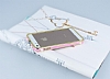Eiroo iPhone SE / 5 / 5S Pembe eritli Tal Metal Bumper ereve Gold Klf - Resim: 2