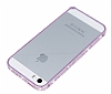 Eiroo iPhone SE / 5 / 5S Tal Metal Bumper ereve Pembe Klf - Resim: 1