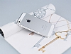 Eiroo iPhone SE / 5 / 5S Tal Metal Bumper ereve Silver Klf - Resim: 3