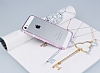 Eiroo iPhone SE / 5 / 5S Tal Metal Bumper ereve Pembe Klf - Resim: 3
