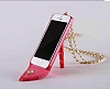 Eiroo iPhone SE / 5 / 5S Topuklu Ayakkab Tal Standl Mor Klf - Resim: 1