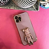 Eiroo iPhone 6 / 6S Baby Bear Standl Mor Silikon Klf - Resim: 3
