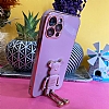 Eiroo iPhone 6 / 6S Baby Bear Standl Mor Silikon Klf - Resim: 2