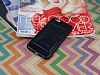 Eiroo iPhone 6 / 6S Kartl Standl Deri Siyah Rubber Klf - Resim: 1