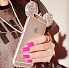 iPhone 6 / 6S Tal Kulakl Gold Silikon Klf - Resim: 3