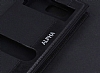Samsung Galaxy Alpha Gizli Mknatsl ift Pencereli Siyah Klf - Resim: 1