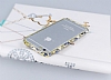 Eiroo iPhone 6 / 6S Seramik Tal Metal Bumper ereve Mavi Klf - Resim: 1