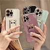 Eiroo iPhone 7 Plus / 8 Plus Baby Panda Standl Krmz Silikon Klf - Resim: 2