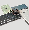Eiroo iPhone X / XS Hologram Kalpli Silikon Kenarl effaf Rubber Klf - Resim: 1