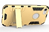 Eiroo Iron Armor iPhone SE / 5 / 5S Standl Ultra Koruma Dark Silver Klf - Resim: 2