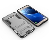 Eiroo Iron Armor Samsung Galaxy J7 2016 Standl Ultra Koruma Dark Silver Klf - Resim: 6