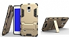 Eiroo Iron Armor Samsung Galaxy Note 4 Standl Ultra Koruma Krmz Klf - Resim: 2