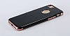 Eiroo Jet Fit iPhone 6 / 6S Gold Kenarl Jet Black Silikon Klf - Resim: 1