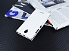 Lenovo A5000 Gizli Mknatsl ift Pencereli Beyaz Deri Klf - Resim: 2