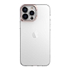 Eiroo Lens Stand iPhone 13 Pro Rose Gold Kamera effaf Silikon Klf - Resim: 1