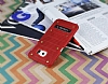 Eiroo Lesan Samsung Galaxy S6 Edge Standl Metal Delikli Krmz Rubber Klf - Resim: 2
