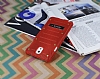 Eiroo Lesan Samsung N9000 Galaxy Note 3 Standl Metal Delikli Krmz Rubber Klf - Resim: 3