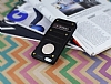 Eiroo Lesan iPhone SE / 5 / 5S Standl Metal Delikli Siyah Rubber Klf - Resim: 3