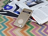 Eiroo Lesan iPhone SE / 5 / 5S Standl Metal Delikli Gold Rubber Klf - Resim: 3
