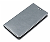 LG G2 Gizli Mknatsl Standl Silver Deri Klf - Resim: 3