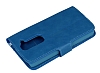 Eiroo LG G2 Mini Standl Czdanl Mavi Deri Klf - Resim: 4