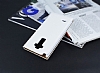 LG G4 Stylus Gizli Mknatsl Pencereli Beyaz Deri Klf - Resim: 2