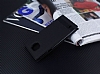LG X Cam Gizli Mknatsl Yan Kapakl Siyah Deri Klf - Resim: 2