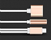 Eiroo Lightning Konuma zellikli arj ve Jack Kulaklk Girii oaltc Silver Adaptr - Resim: 7